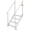 4-Step Dock Ladder Adjustable 30''-38'' Height 500 lbs Capacity Aluminum Dual Handrails