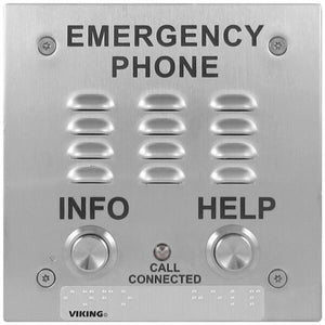 Two Button VoIP Emergency Phone with Enhanced Weather Protection VIK-E-1600-20-IPEWP