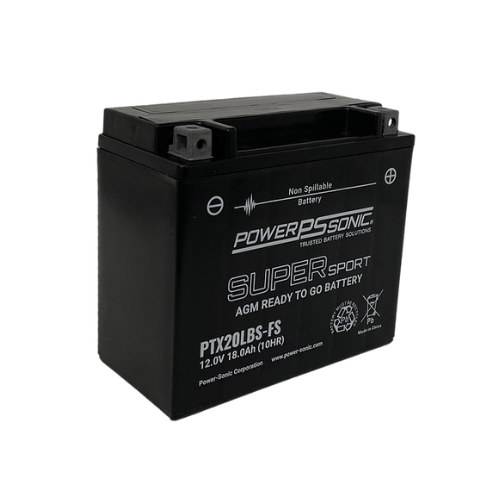 12V 18Ah 290CCA Sealed Lead Acid Battery PTX20LBS-FS (Pack of 3)