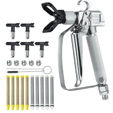 Airless Spray Gun 3600 PSI with 5 Tips Swivel Joint & Cleaning Kit