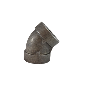 1-1/2" Extra Heavy Black 45 Degree Elbow 300 Malleable Iron Fittings 69187