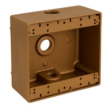 3/4" Threaded Hub Double Gang 3 Hole Weatherproof Box (Pack of 20)