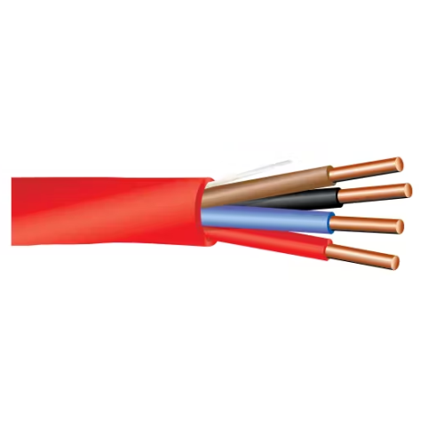 16/4C FPLR Solid PVC Riser Shielded 75C Fire Alarm Cable 300V