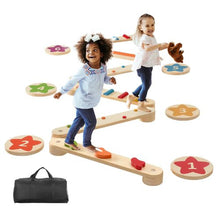 Balance Beam Stepping Stones – 6 PCS Wooden Toddler Balance Set for Kids