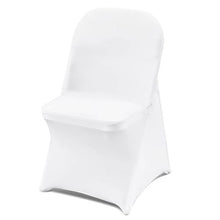 30-Pack Stretch Spandex Folding Chair Covers Universal Fit Washable (White)