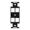 Leviton 4-Port QUICKPORT Duplex Type 106 Insert Black 41087-QEP