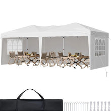 10 x 20 ft  Pop Up Canopy  FT Instant Canopy Portable Gazebo with 3 Sidewalls & 2 Ventilated Windows for Events Patio Backyard Party