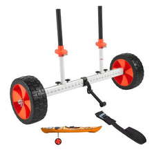 Heavy Duty Kayak & Canoe Cart – 230 lbs Capacity 10" Solid PU Tires Kickstand Quick Assemble/Disassemble