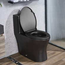 Elongated One‑Piece Dual‑Flush Toilet 12″ Rough‑In (Matte Black)