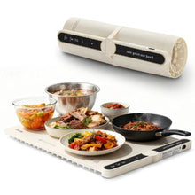 Electric Warming Tray Rollable Silicone Food Warmer 9 Temperature Settings Auto Shut-Off Child Lock