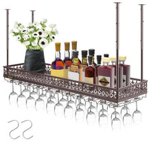 46.9 X 13 In  Hanging Wine Glass Rack for Bar Cafe Kitchen XR-JBJ001