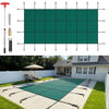 16 x 36 ft Rectangle Pool Safety Cover Mesh Winter Cover with Drainage Holes for Inground Pools (Green)