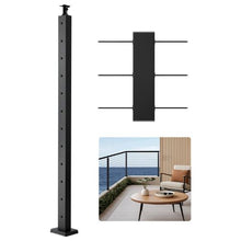 42" Deck & Stair Cable Railing Post Stainless Steel Black (1-Pack)