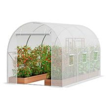10 x 7 x 7' Ft White Galvanized Frame PE Cover Walk-in Tunnel Greenhouse VV-TG-7502-PE