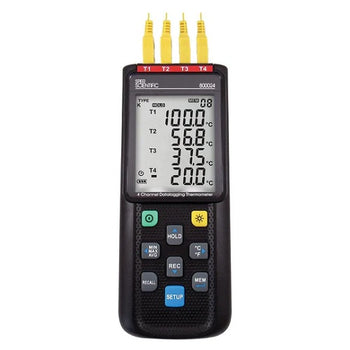 Certified 4 Channel Datalogging Thermometer 800024C