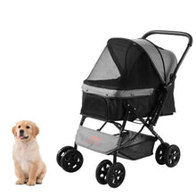4 Wheels Dog Stroller With 44lbs Detachable Carrier DTC-608
