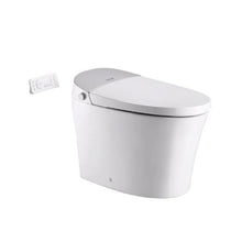 Smart Toilet with Air Drying Heated Seat Clean Nozzle Auto Freshening Easy Remote Control & LED Display