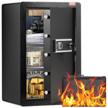 3.1-3.9 cu.ft Single Door Safe Box with Key Lock & Password for cash passports jewelry gold watches and documents
