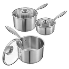 1 QT & 2 QT & 3 QT tainless Steel Saucepan Set for Oven Dishwasher Induction Cooker