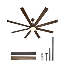 72" Ceiling Fan with Light, 6-Speed Remote Dimmable Reversible DC Motor