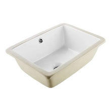 15.75" x 12.01" Rectangular Undermount Bathroom Sink White Ceramic Basin with Overflow
