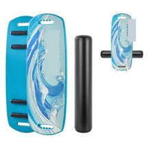 Wooden Balance Board with Roller Magnetic Stoppers & Rack (Blue)