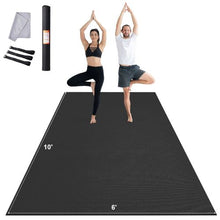 10 x 6ft Non-Slip High Density Premium Yoga Mat with Carry Bag & Strap – Perfect for Yoga Pilates & Floor Workouts for Men & Women