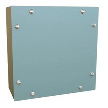 6" x 6" x 4" Mild Steel Screw Cover Junction Box Gray C3SC664GY