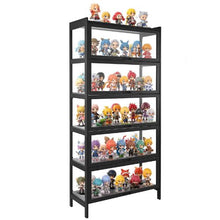68-Inch Display Cabinet with Acrylic Doors 5-Tier Wooden Curio Cabinet for Collectibles
