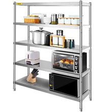 72 In Stainless Steel Shelving 5 Tier Adjustable Shelf Storage for kitchen VV-SSS-5-72