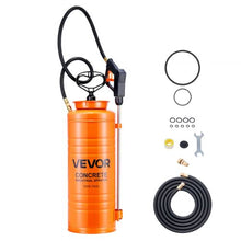 3.5-Gallon Stainless Steel Concrete Sprayer 20.5-Inch Wand Ergonomic Handle 48"/120" Hose & 2 Brass Nozzles