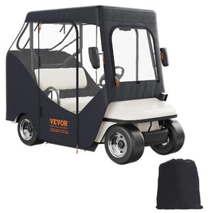 2 Passenger Golf Car Cover 600D Polyester Full Cover for Waterproof and Sunproof COV-22