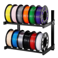2-Tier 3D Printer Filament Wall Storage Shelf with Wheels