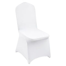 12PCS Stretch Spandex Folding Chair Covers Universal Fitted Washable Slipcovers for Wedding Banquet Party & Dining (White)