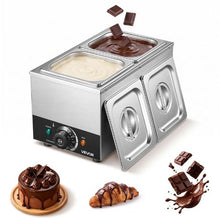 Chocolate Melting Machine 2-Tank 9 Lbs 800W Melter Water Bath Heating 86–185°F