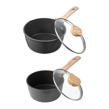 1.5 QT & 2.5 QT Nonstick Saucepan Set with Glass Lids for Kitchen