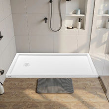 60 x 30 Inch Shower Pan Single Threshold Shower Base with Right Drain (White)