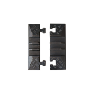 3 Channel End Cap Cable Protector 40000 Black 31208-1 (Pack of 2)