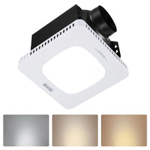 Bathroom Exhaust Fan with LED Light, 80/110/130 CFM, 1.5 Sones Quiet Vent Fan (White)