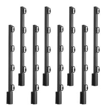 23.8 In Fence Post Extender Barbed Wire Arm for Height Extension Sturdy Steel Flat or Surface Mounted Privacy Protection & Pet Prevention (Pack of 8)