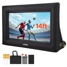 14FT Inflatable Projector Screen Outdoor Movie Screen 120W Air Blower Oxford Fabric