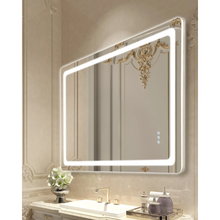 32" x 48" LED Bathroom Mirror with Anti-Fog Frontlit & Backlit Dimmable 3-Color Temperature Wall Mounted