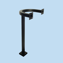 42" Steel Gooseneck Pedestal with Dual Mounting Plates PS042B-UDP