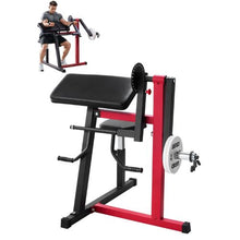 2-in-1 Preacher Curl Machine – Bicep Curl & Triceps Extension Station Seated Arm Isolated Weight Bench Strength Training Equipment for Home Gym