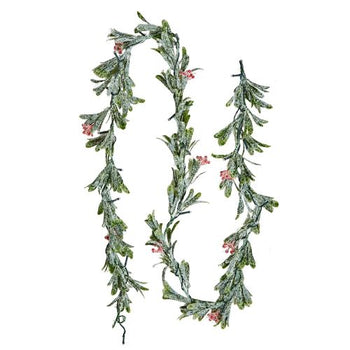 Realistic Greenery Decorated with Vines Olive Leaves and Berries Xmas Decoration (9FT)