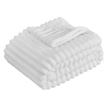 Fleece Throw Blanket 50 x 60"Soft Flannel Blanket Lightweight Throw (White)