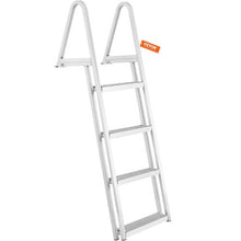 Removable 4-Step Dock Ladder 350 lbs Capacity Aluminum Nonslip Mat DL4L350