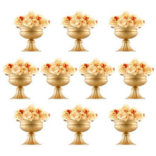 6.3" Wedding Flower Vase Gold Metal Centerpiece Stand for Wedding & Party Decor