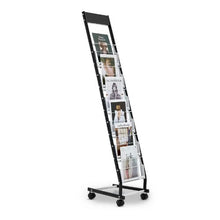6 Pocket Narrow Literature Display Stand with Wheels HS-Z19