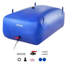 142.7 Gallon Collapsible Water Storage Bladde Leakproof 1000D PVC Water Tank for Camping RV Garden & Emergency Use (Blue)